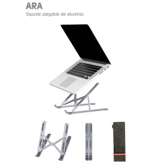 Soporte FLUX 00143, ordenador portatil, aluminio,