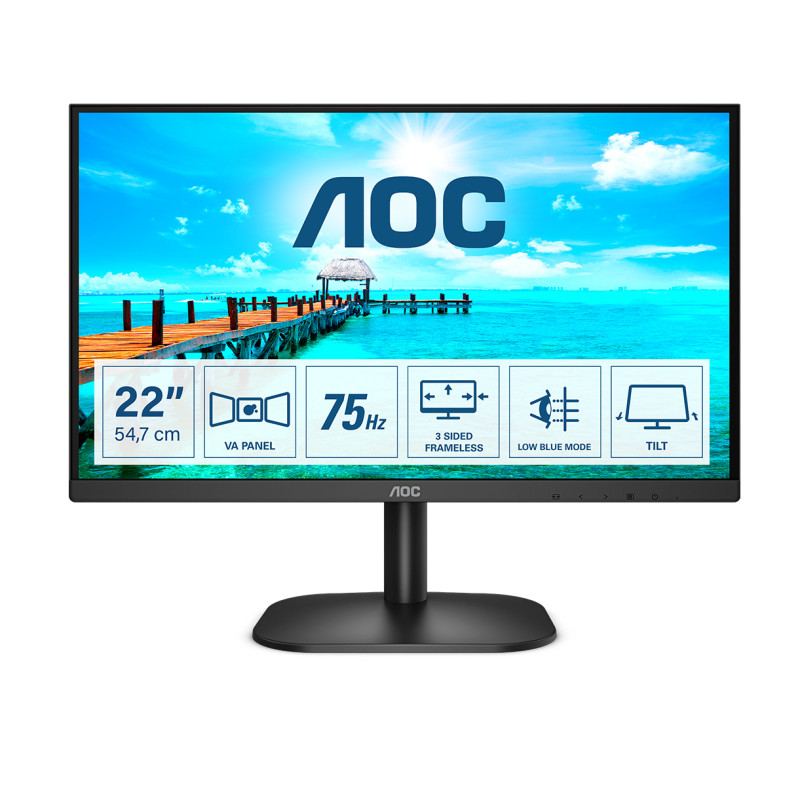 B2 22B2H/EU pantalla para PC 54,6 cm (21.5) 1920 x 1080 Pixeles Full HD LED Negro