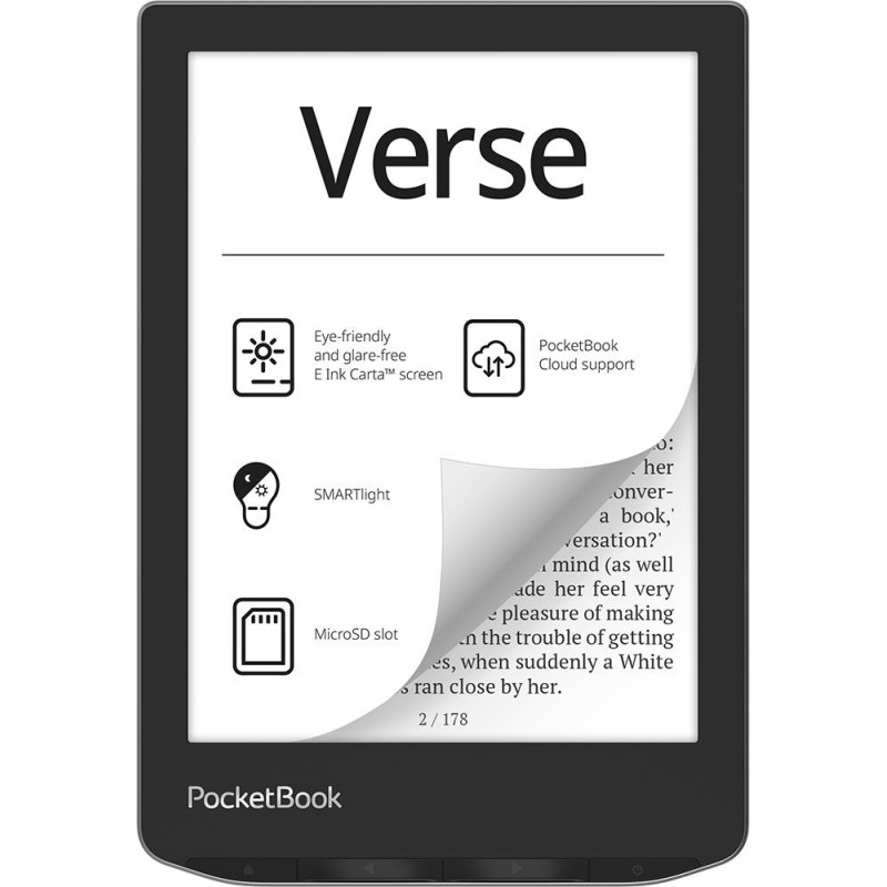 Verse lectore de e-book 8 GB Wifi Negro, Plata Verse lectore de e-book 8 GB Wifi Negro, Plata