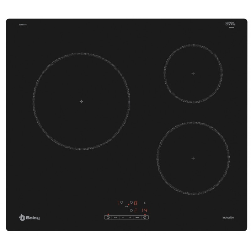 Induccion Balay 3EB864FR, 3 zonas, 60cm, Bisel Del Induccion Balay 3EB864FR, 3 zonas, 60cm, Bisel Del