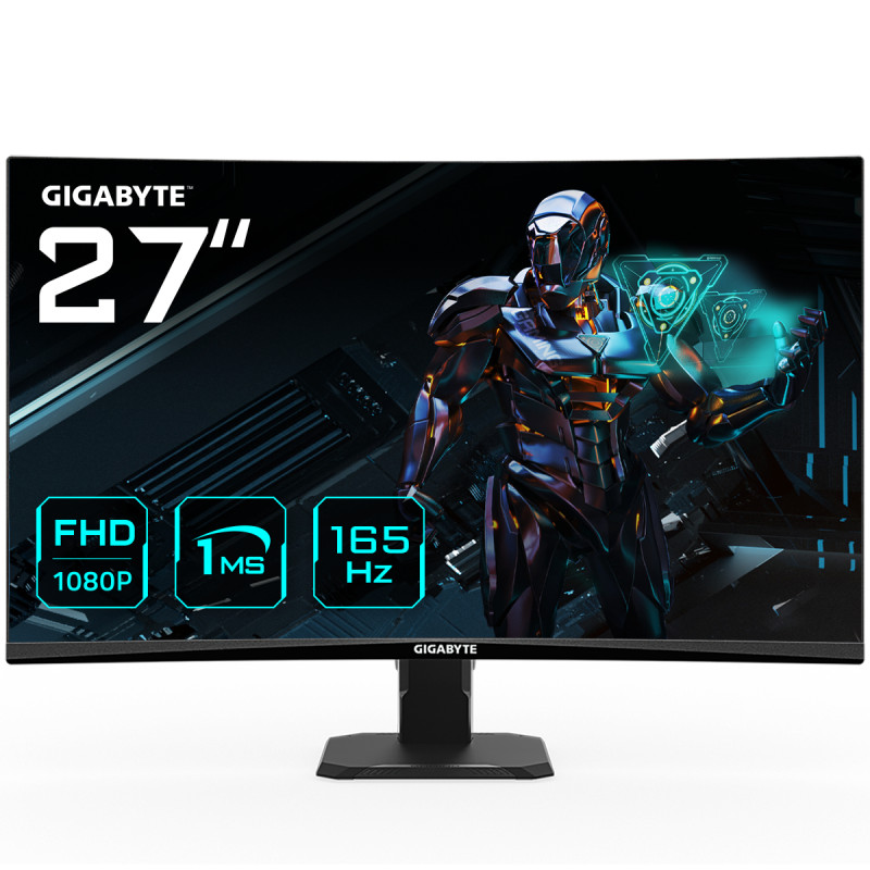 GS27F 27 Monitor de Juego FHD - 1920 x 1080, 165Hz, 1ms, 300 cd/m², FreeSync Premium, HDR Ready, HDMI 2.0, Displayport 1.4