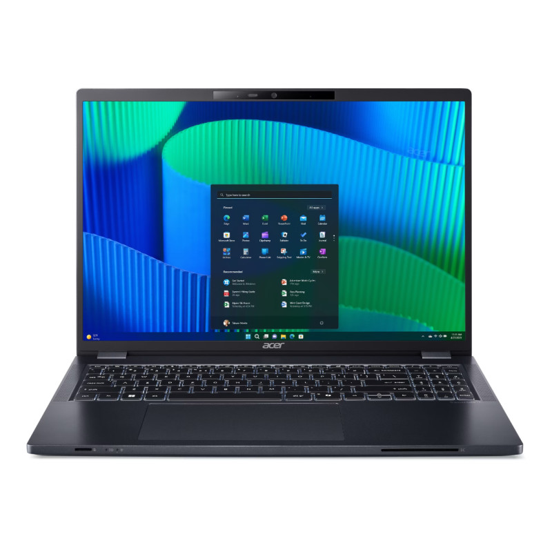TravelMate P4 TMP416-53-TCO-73B2 Intel Core Ultra 7 155U Portátil 40,6 cm (16) WUXGA 32 GB DDR5-SDRAM 1 TB SSD Wi-Fi 6 (802.11ax) Windows 11 Pro Azul
