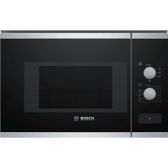 Microondas Bosch BFL520MS0, 20L, negro-inox, Integ