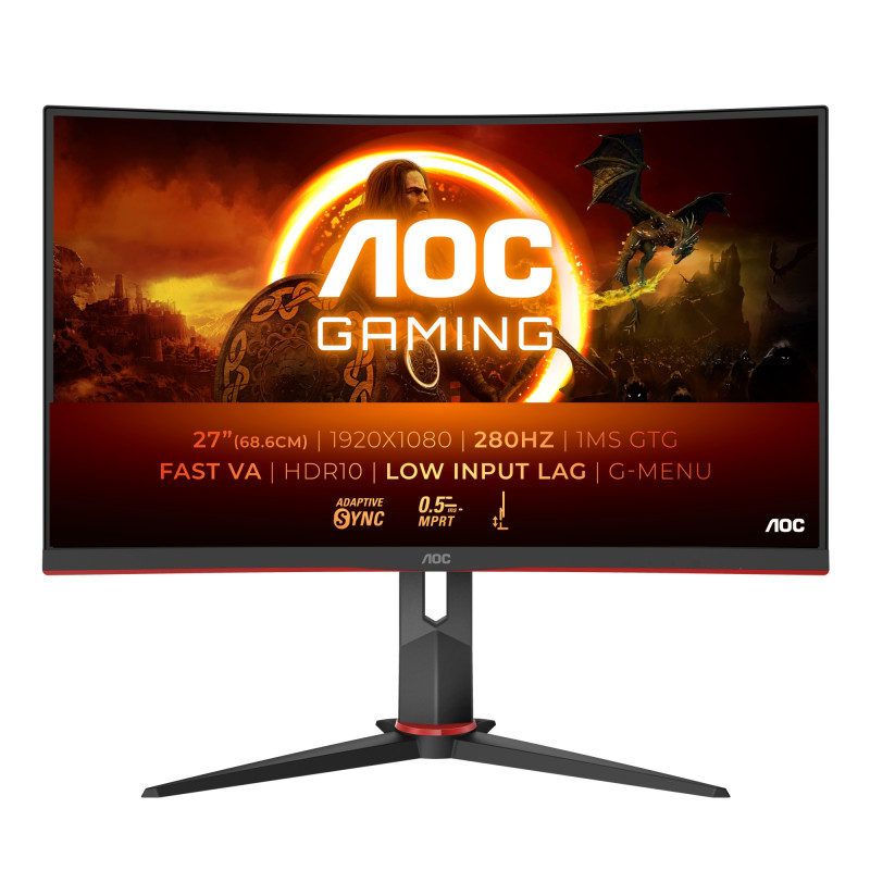 G2 C27G2Z3/BK pantalla para PC 68,6 cm (27) 1920 x 1080 Pixeles Full HD LED Negro, Rojo