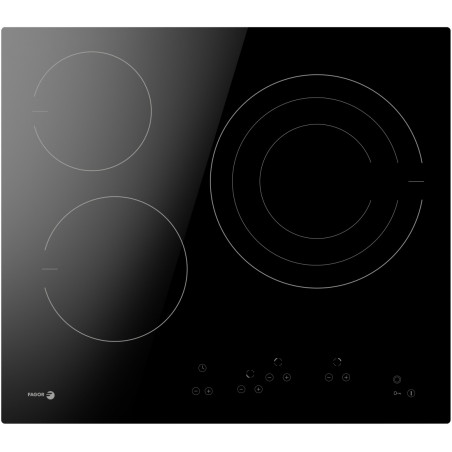 Vitroceramica Fagor 3VFT330AC, 3 Zonas, 60cm, 3 co
