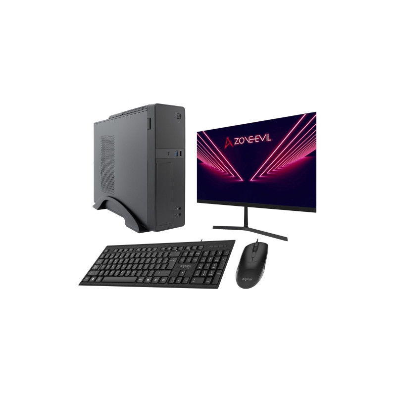 Core Slim Intel Core i5 14400/16GB/1TB SSD Nvme Negro + Monitor 24 Teclado y ratón