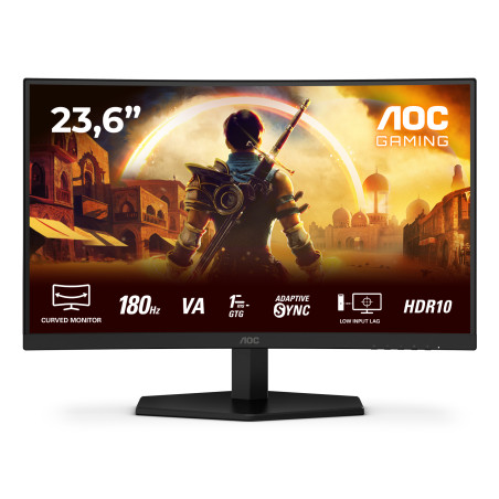 G4 C24G42E pantalla para PC 59,9 cm (23.6) 1920 x 1080 Pixeles Full HD LED Negro, Rojo