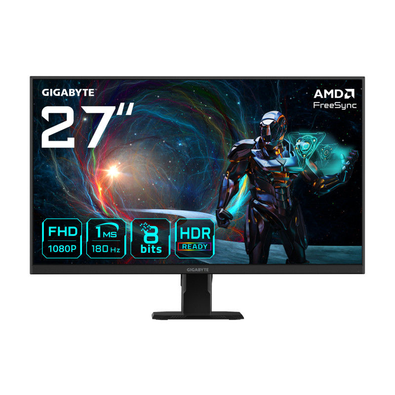 GS27FA 27 Monitor de Juego FHD - 1920 x 1080, 180Hz, 1ms, 300 cd/m², FreeSync, HDR Ready, HDMI 2.0