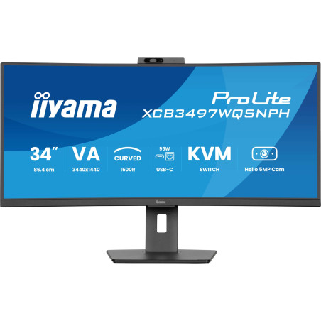 ProLite XCB3497WQSNPH-B1 pantalla para PC 86,4 cm (34) 3440 x 1440 Pixeles UltraWide Quad HD LED Negro