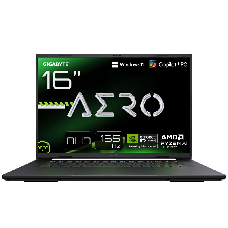 AERO X16 2WH Portátil Gaming  16, 165Hz WQXGA, Ryzen AI 9 HX 370, GPU NVIDIA RTX 5070, 32GB DDR5 5200MHz, SSD Gen4 de 1TB, Win 11 Home, Garantía de 2 años, Dolby Atmos, AERO X16 2WHA3ESC64AH