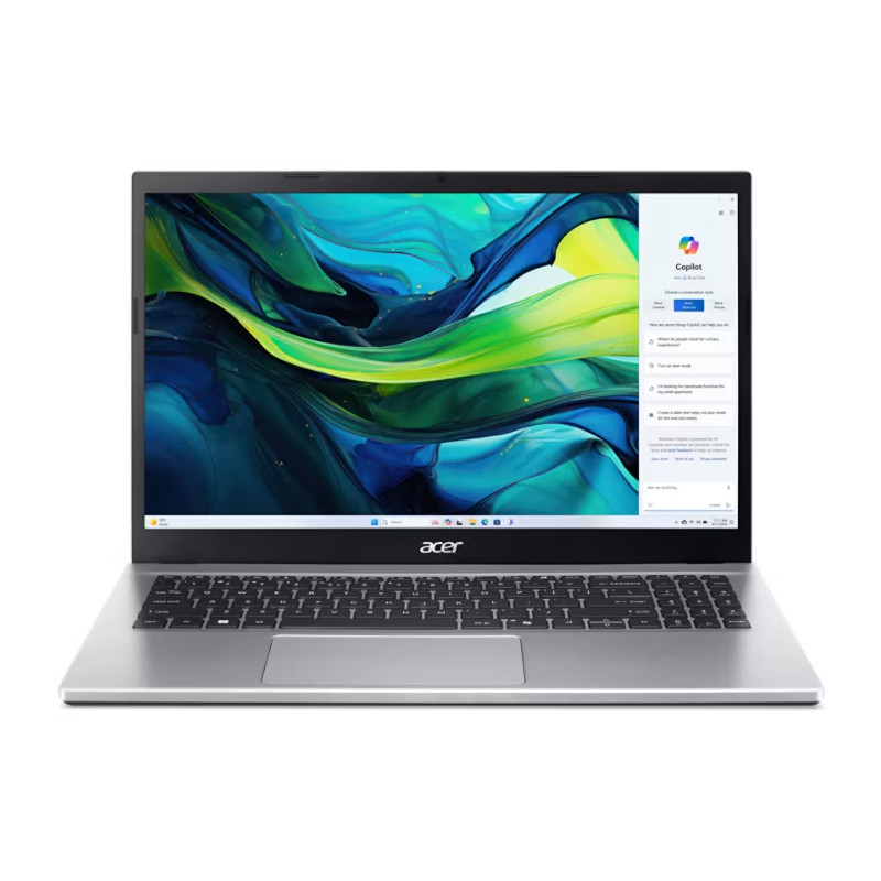 Aspire Go 15 AG15-42P-R8FN AMD Ryzen 5 5625U Portátil 39,6 cm (15.6) Full HD 8 GB DDR4-SDRAM 512 GB SSD Wi-Fi 6 (802.11ax) Windows 11 Home Plata
