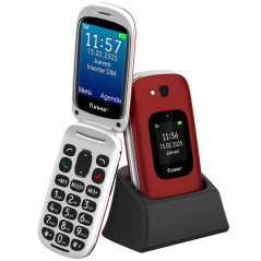 E350 Max Audio 3 Plus 4G Teléfono con tapa Rojo