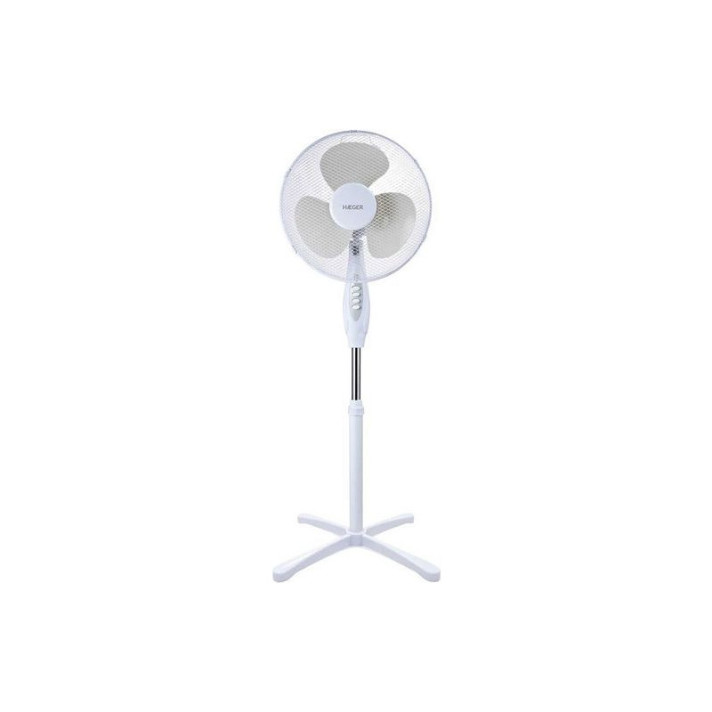Ventilador pie Haeger SF16W011A, 40cm, cross white