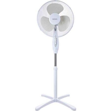 Ventilador pie Haeger SF16W011A, 40cm, cross white