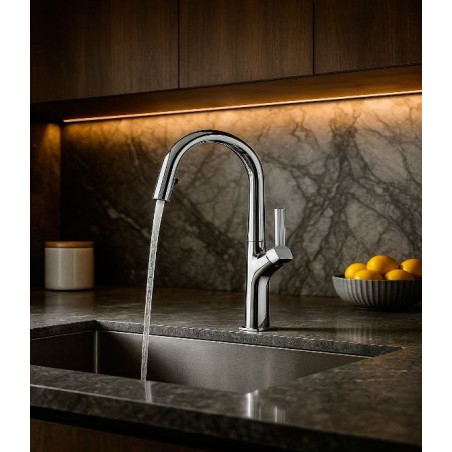 Grifo monomando Nova FR41, extraible, modelo grey