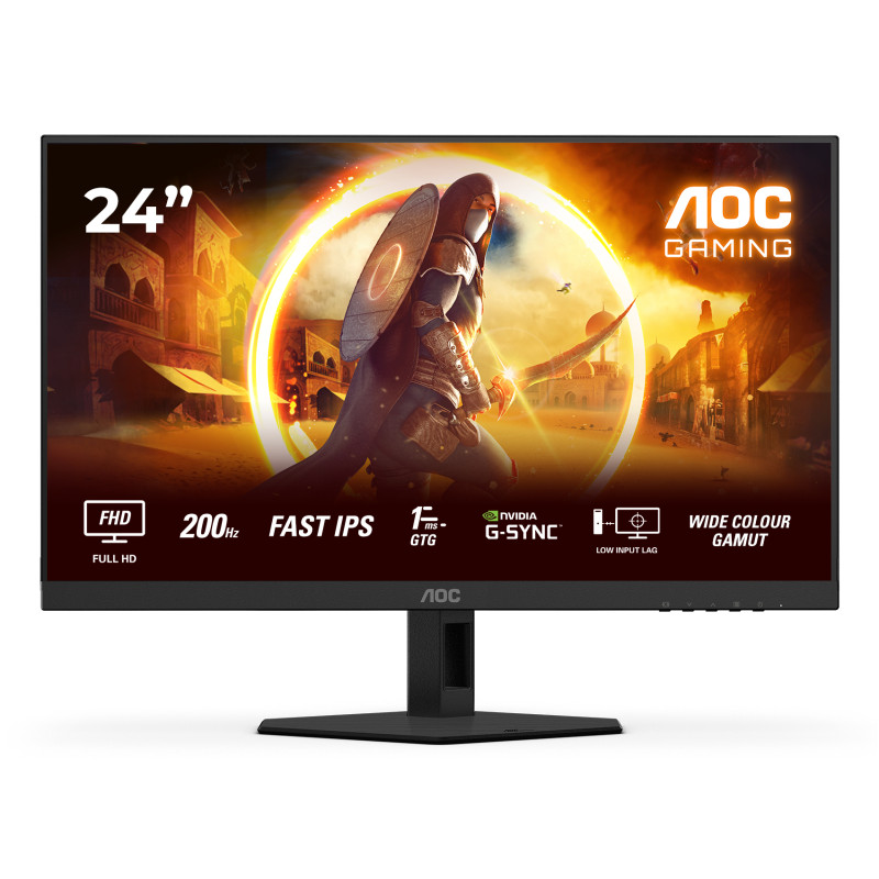 G4 24G4HRE pantalla para PC 60,5 cm (23.8) 1920 x 1080 Pixeles Full HD LED Negro, Rojo