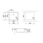 Fregadero Smeg VZP56B, 1C, 50x40x21.5, Gr Blanco