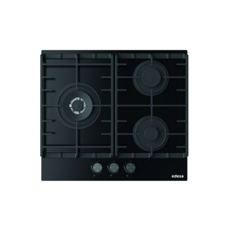 Encimera Edesa EGG6031TITRCIN, 3 fuegos, cristal g