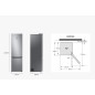 Combi Samsung RB38C600ESAEF, 203x60cm, E, Inox