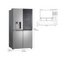 Frigo Americano LG GMK960PY2E, 179x91cm, E, Inox,