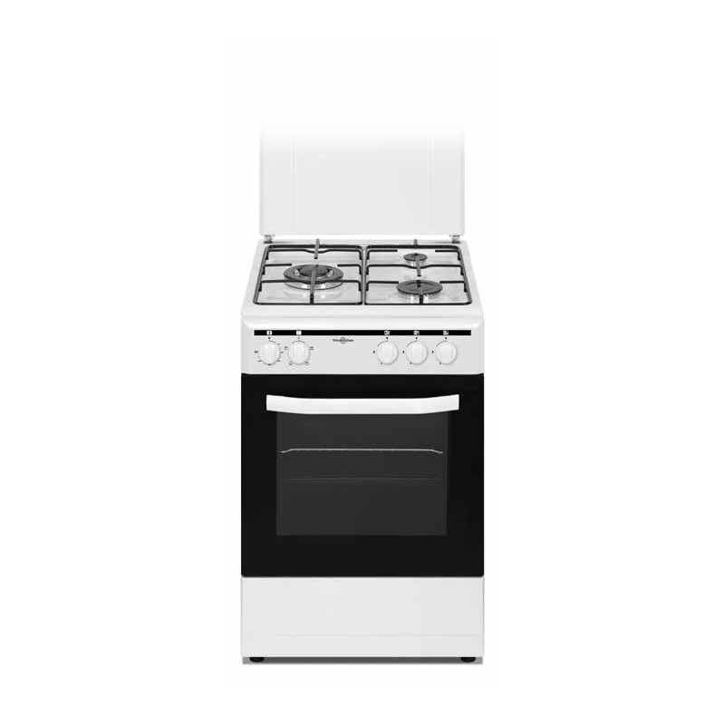 Cocina Vitrokitchen CB5535BBE, blanco, 3 fuegos, B