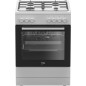 Cocina Beko FBE62120WD, 4 fuegos, horno electr