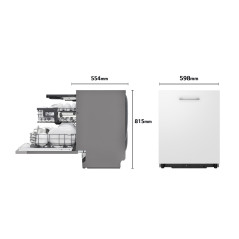 Lavavajillas LG DB243TX, 14 cub, D, 3ªB, Integr,