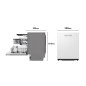 Lavavajillas LG DB243TX, 14 cub, D, 3ªB, Integr,