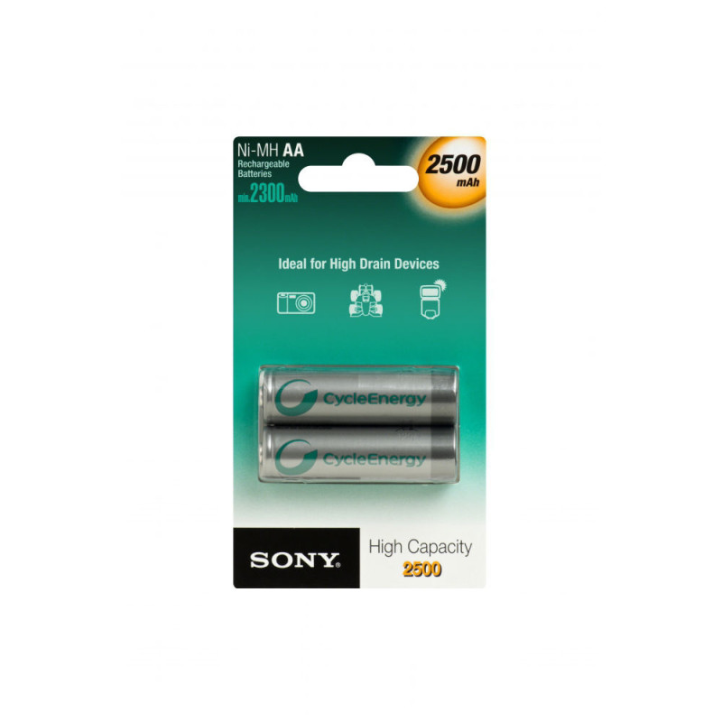 Pilas recargable Sony NHAAB2E, AA 2500 mAh X2