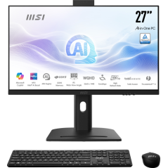 MSI AIO MODERN AM273Q AI 1UM-055ES. 27 IPS 2560x1440 (WQHD) 100HZ. INTEL ULTRA 7 155H. INTEL IRIS XE GRAPHICS.DDR5 32GB (16G*2). W11 PRO. NEGRO