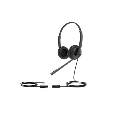 YHS34 Lite Dual Auriculares Alámbrico Diadema Oficina/Centro de llamadas Negro