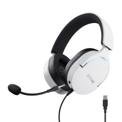 GXT 490 FAYZO Auriculares Alámbrico Diadema Motocicleta USB tipo A Negro, Blanco