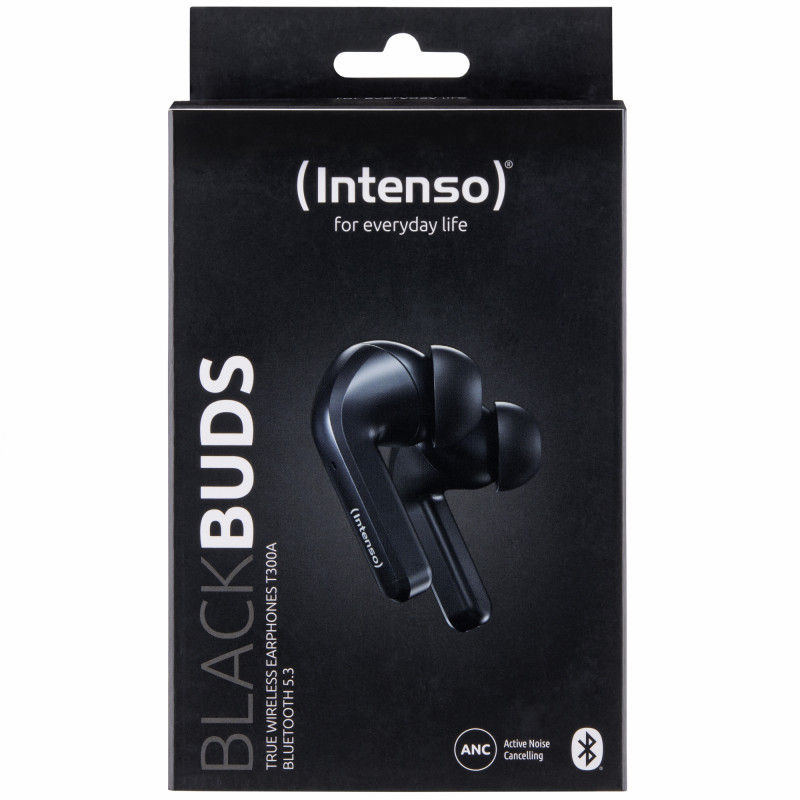Black Buds T300A Auriculares True Wireless Stereo (TWS) Dentro de oído Llamadas/Música/Deporte/Uso diario USB Tipo C Bluetooth Negro