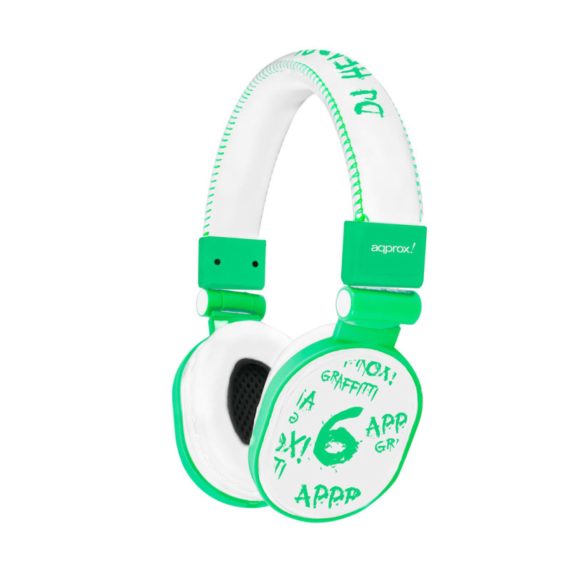 APPDJGLG auricular y casco Auriculares Alámbrico Música Verde, Blanco