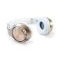 CHSPBTNFCSPKG auricular y casco Auriculares Inalámbrico y alámbrico Diadema Llamadas/Música MicroUSB Bluetooth Oro, Blanco