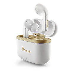 ARTICA TROPHY Auriculares Inalámbrico Dentro de oído Llamadas/Música USB Tipo C Bluetooth Oro, Blanco
