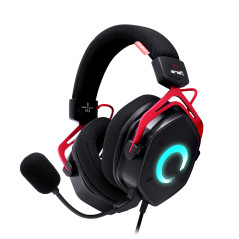 Enso Auriculares Alámbrico Diadema Juego Negro, Rojo