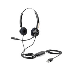 USB HEADSET WITH REMOTE CONTROL Auriculares Alámbrico Diadema USB tipo A Negro