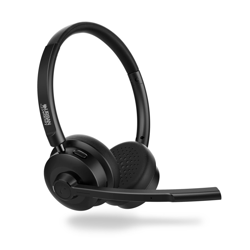 MOVEE: OVER-THE-EAR BLUETOOTH 5.0 CONFERENCE HEADSET Auriculares Inalámbrico Diadema Llamadas/Música/Deporte/Uso diario USB Tipo C Negro
