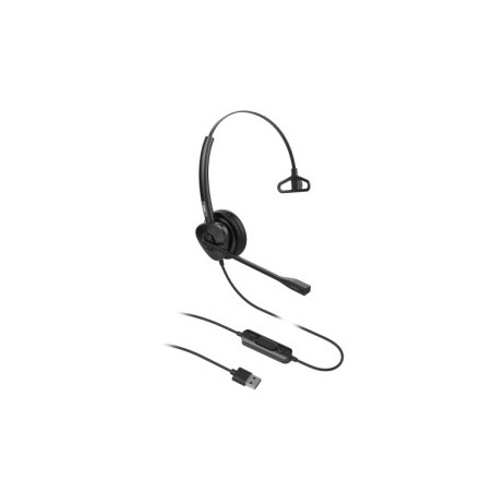 HT301-U auricular y casco Auriculares Alámbrico Diadema Oficina/Centro de llamadas USB tipo A Negro