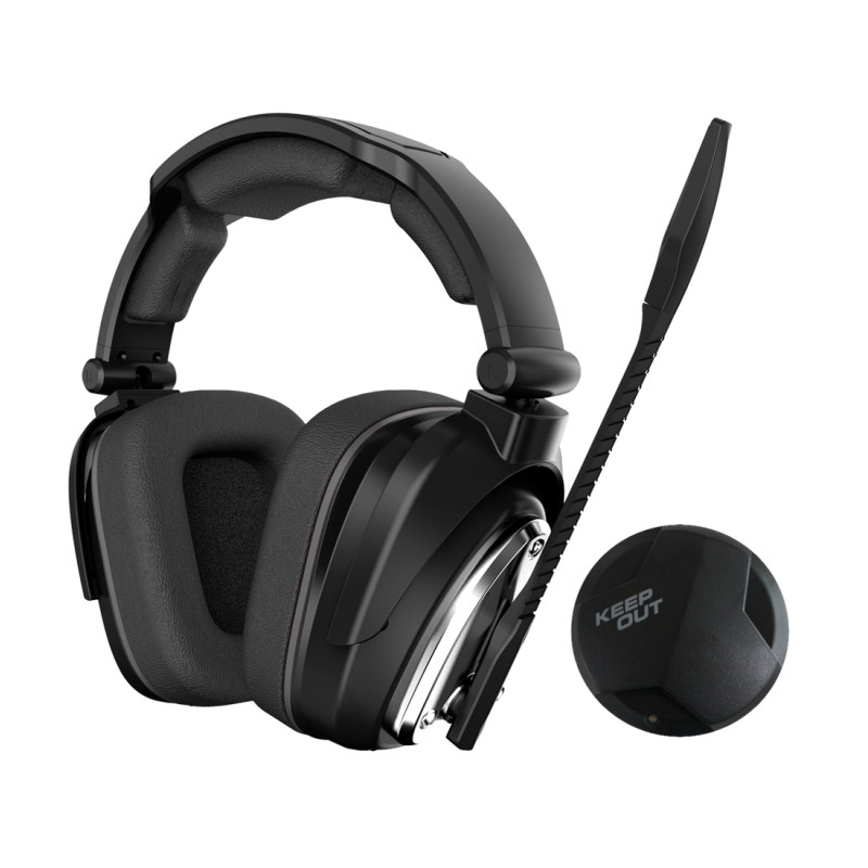 HXAIR auricular y casco Auriculares Inalámbrico Diadema Juego Negro, Plata