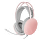 MH-GLOW Rosa, Auriculares 360° Full Chroma RGB Flow, Micrófono Cancelación de Ruido, Diseño Ultra-ligero, Almohadillas Mempory-Foam, Compatibilidad Universal