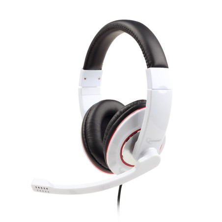 MHS-001-GW auricular y casco Auriculares Alámbrico Diadema Llamadas/Música Blanco