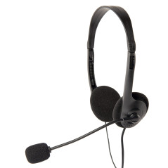 MHS-123 auricular y casco Auriculares Alámbrico Diadema Llamadas/Música Negro