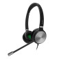 YHS36 Auriculares Alámbrico Diadema Oficina/Centro de llamadas Negro, Plata