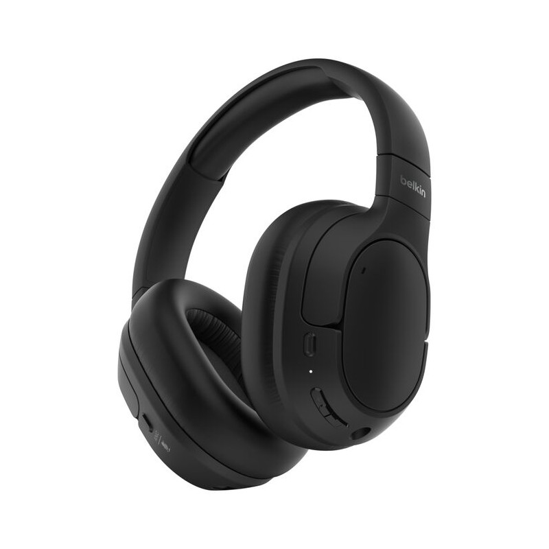 AUD008HQBK auricular y casco Auriculares Inalámbrico Diadema Llamadas/Música USB Tipo C Bluetooth Negro