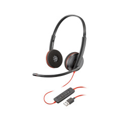 Auriculares Poly Blackwire 3220 estéreo USB-A (paquete)