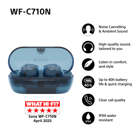 WFC710NL.CE7 auricular y casco Auriculares True Wireless Stereo (TWS) Dentro de oído Llamadas/Música USB Tipo C Bluetooth Azul