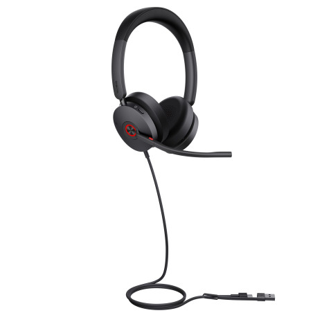 UH48 Dual Teams USB-C/A Auriculares Alámbrico Diadema Llamadas/Música USB Type-C / USB Type-A Negro