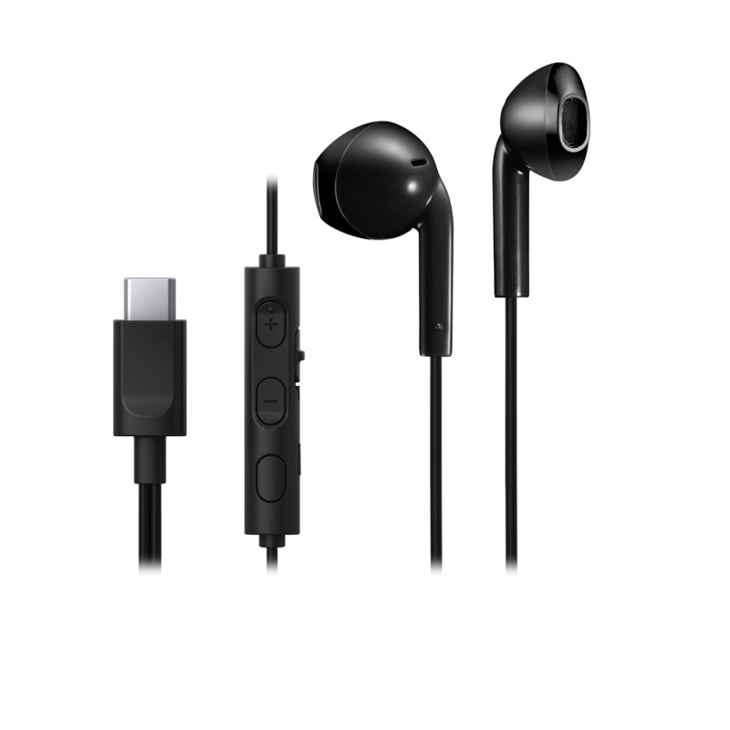 HA-FR17UC Auriculares Alámbrico Dentro de oído Llamadas/Música USB Tipo C Negro
